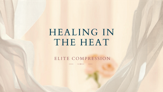 Healing in the Heat — cover image for a mommy makeover heatwave recovery guide from Elite Compression