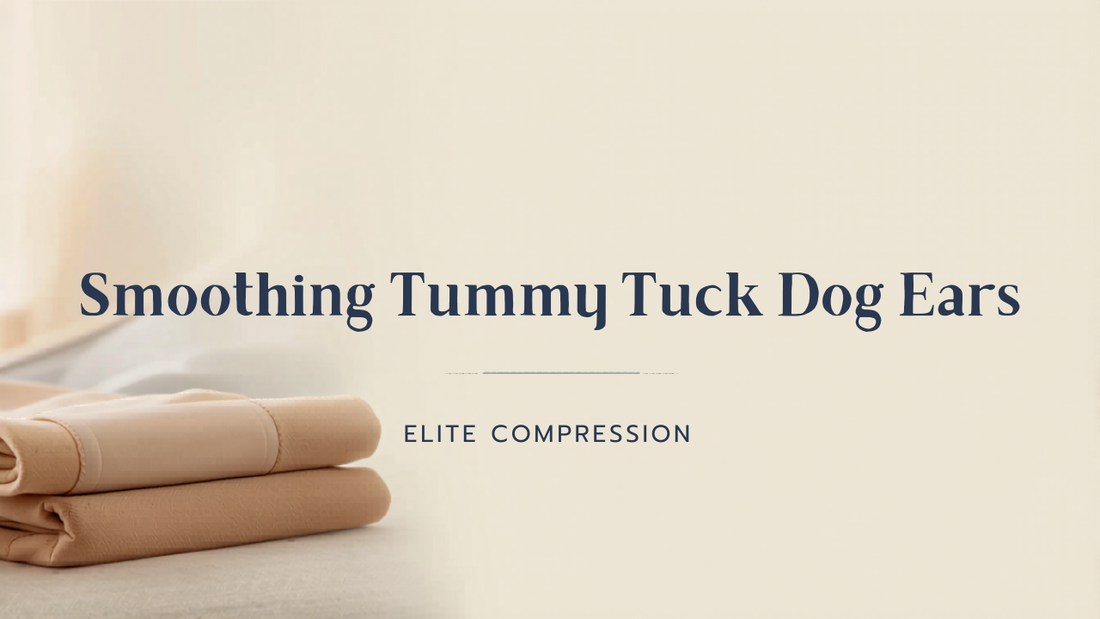 Smoothing tummy tuck dog ears — cover image on how compression helps, from Elite Compression